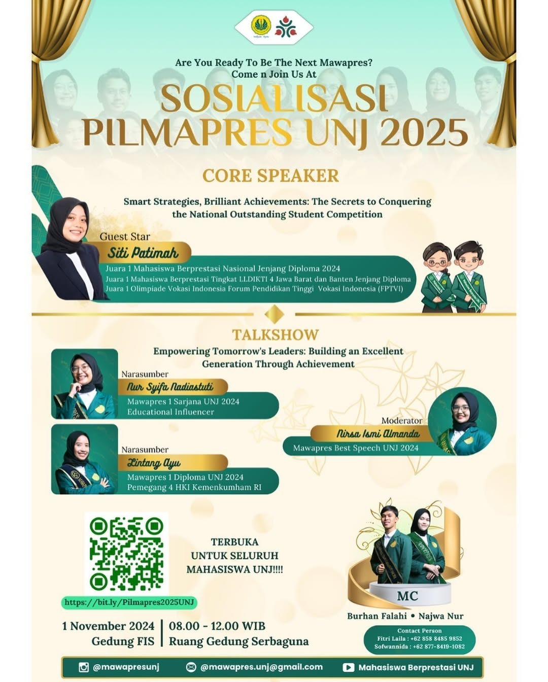 Sosialisasi PILMAPRES UNJ 2025: The Secrets to Conquering the National Outstanding Student Competition